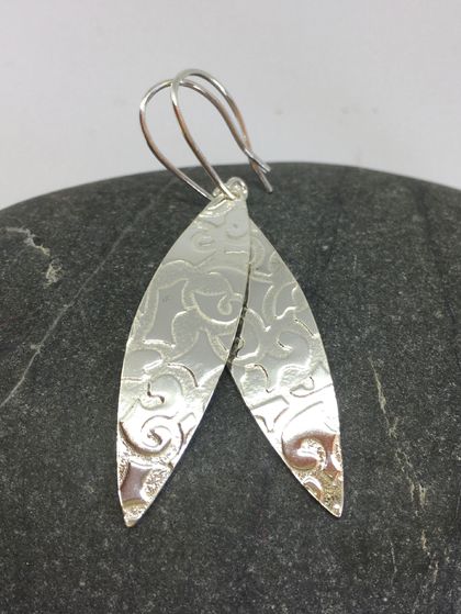 Marquise sterling silver earrings